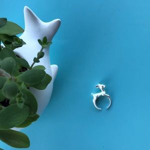 Deer Fawn Silver Ring